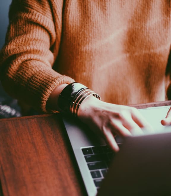 Woman Working on Laptop