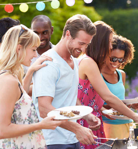 Residents Enjoying Grill Party
