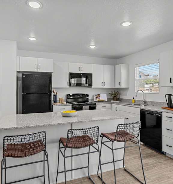 Desert Village Townhomes in Santa Clara, Utah Model Kitchen with Island