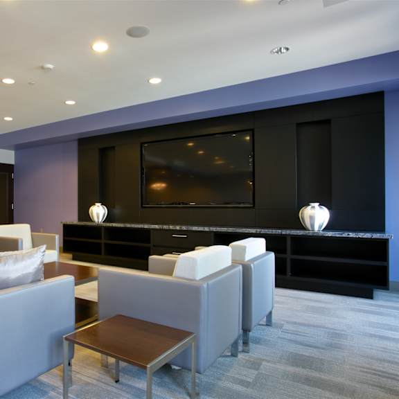 Media Lounge at Torrey Gardens Apartments, San Diego, CA 92130