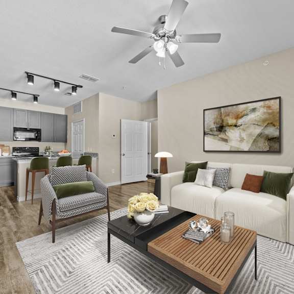 Parkside Apartments in Longview, Texas Model Living Room