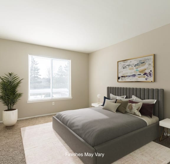 Bedroom at Bristol Square and Golden Gate Apartments in Wixom, MI