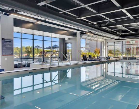 Harbor Sky Pool and Hot Tub with Lounge Chairs and Views