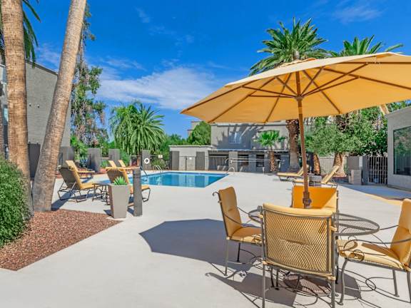 Marquee on 5th Apartments in Tucson, Arizona Pool with Lounge Chairs