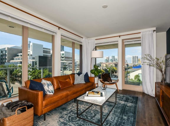 Spacious Licving Area at F11 Luxury Apartments in San Diego, CA