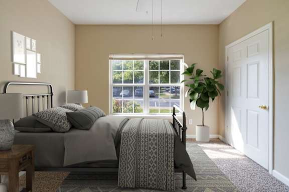 Bedroom with Plush Carpeting