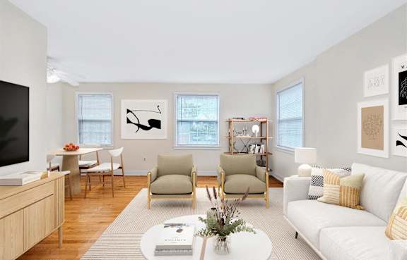 Falkland Chase Apartments in Silver Spring, Maryland Model Living Room
