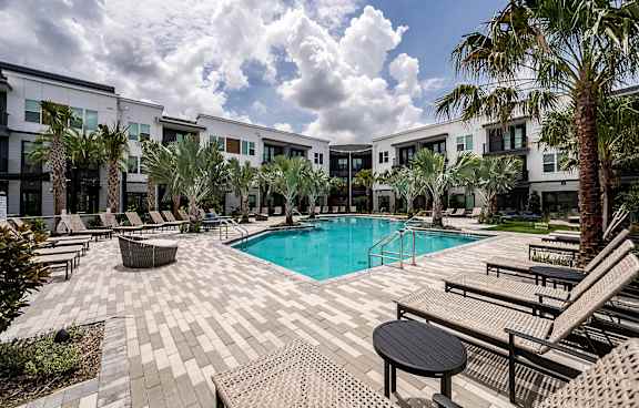 Modern apartment exterior at The Citizen at Waterset, featuring stylish designs in Apollo Beach, FL.