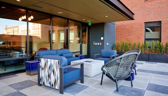 Grand Belmont Apartments in Portland, OR Patio with Fire Pit