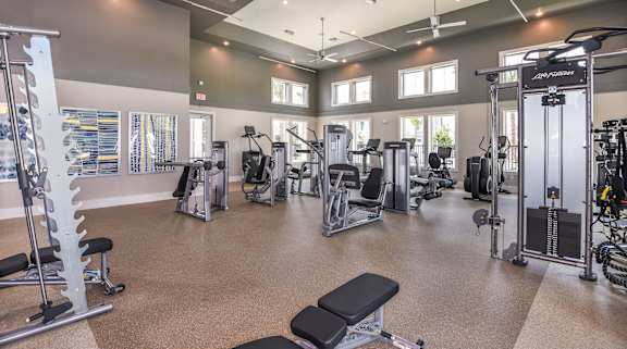 Professional Fitness Center at Lenox at Bloomingdale Luxury Apartments in Riverview FL