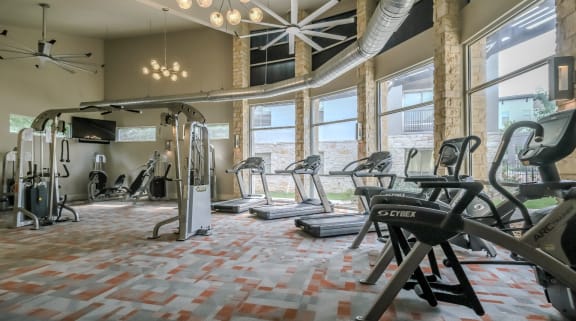 high-impact fitness center at The Allure apartments