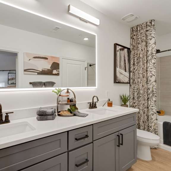 Elliston 23 Apartments in Nashville, TN Model Bathroom