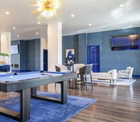 Pool table at Reveal on the Lake in Rowlett Texas 75088