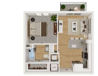 Floor Plan A1 at Lenox Burnet, Austin