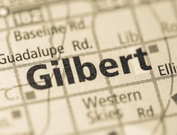 Map of Gilbert, Arizona