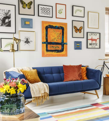 Blue Gold Living Room