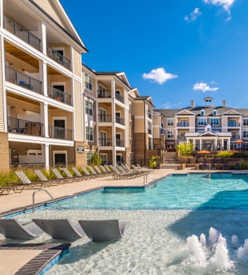Poolside Sundeck at Abberly CenterPointe Apartment Homes, Midlothian, VA 23114