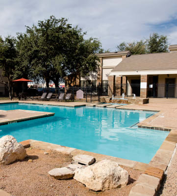Sparkling Swimming Pool at Park at Caldera in Midland, TX