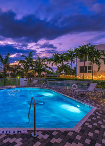 Twilight Pool  at South of Atlantic Luxury Apartments, Delray Beach