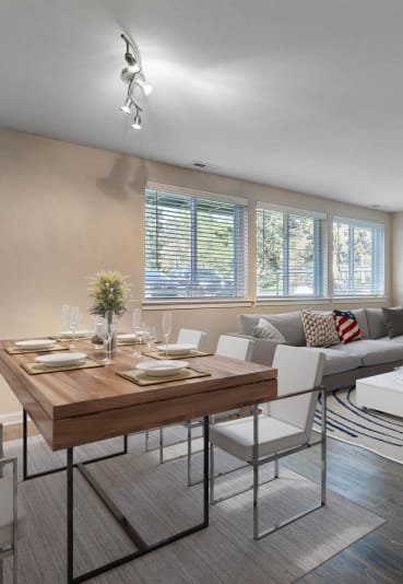 Dining Area With Living Room at Adams Creek, Michigan