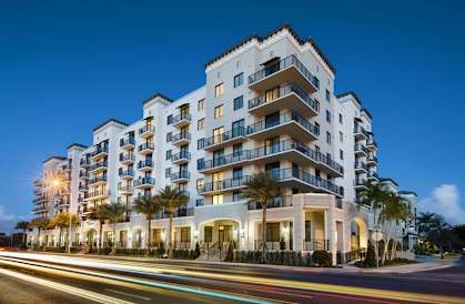 Apartment buildings at District West Gables West Miami, FL