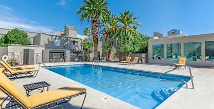 Marquee on 5th Apartments in Tucson, Arizona Pool with Lounge Chairs