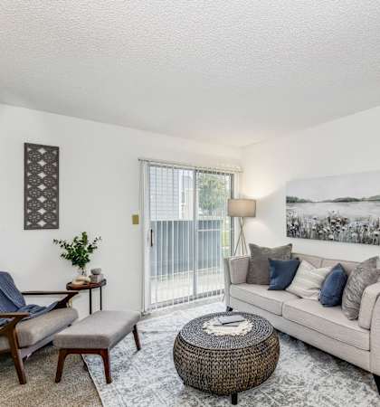 Living Area with Patio Walkout