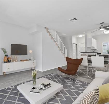 Spacious Living Room at NoVa Townhomes, California