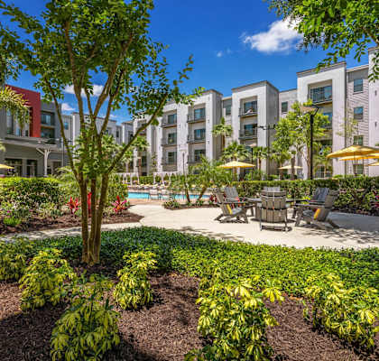 Courtyard with Seating at Solara, Florida, 32771