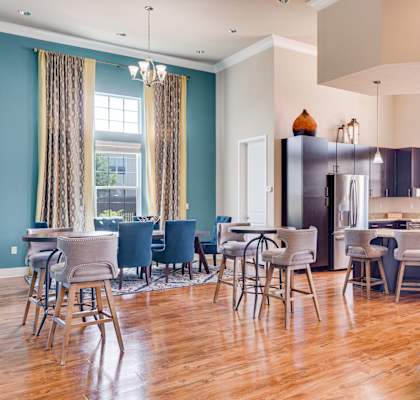 Clubhouse Kitchen With Dining Area