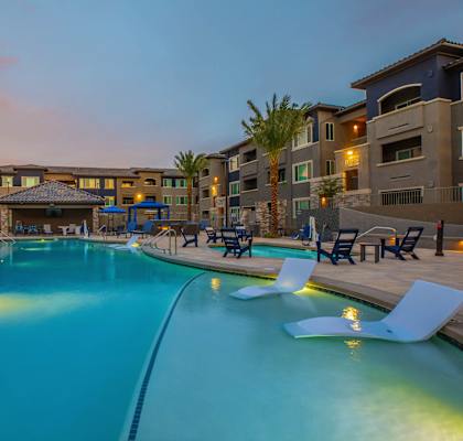Sunset pool view at Level 25 at Sunset by Picerne, Las Vegas, NV