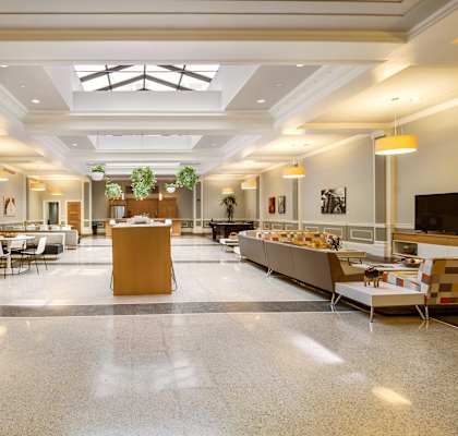 Common room of The Strathmore Apartments