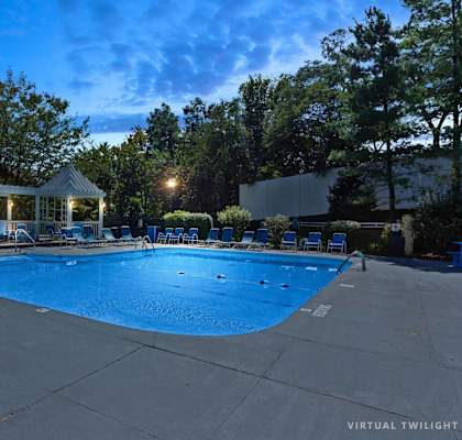 Outdoor Pool During Twilight at BrookStone Village, Cincinnati