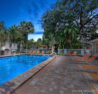 Pool During Twilight at Sarasota South, Bradenton