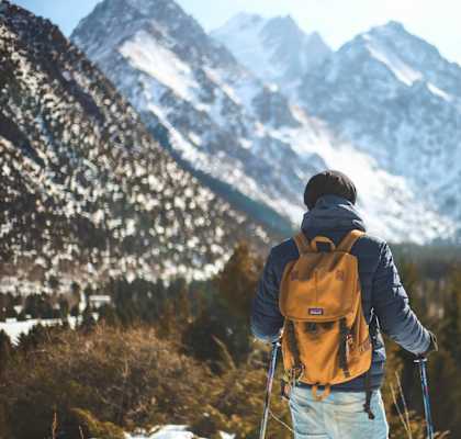 Solo Hiker in Mountains at Heritage at Hidden Creek, 80918