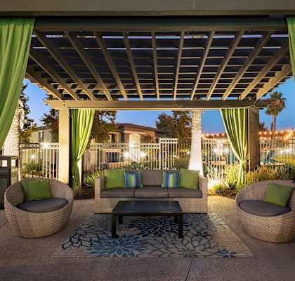 Estancia at Mission Grove Patio Lounge Area