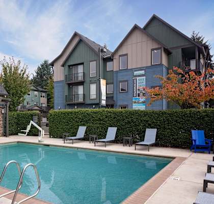 Latitude Apartments and Townhomes Pool and Clubhouse