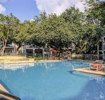 resort-inspired swimming pool at San Marin apartments
