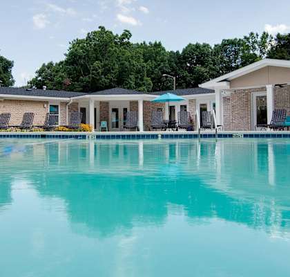 the swimming pool at our apartments