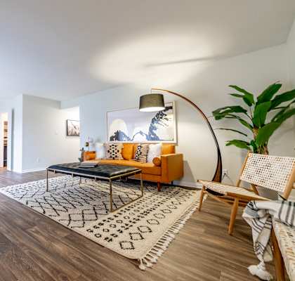 Modern Living Room Area at Governor Square Apartments, Carmel