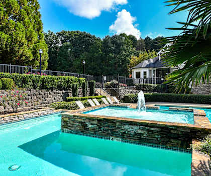 a pool with a f at 670 Thornton, Lithia Springs, Georgia