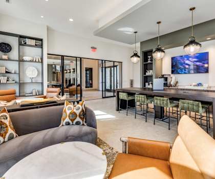 Aura High Pointe Apartments in Austin, Texas Clubhouse Lounge
