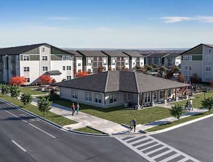 Union at Pacific Highway Apartments in Corvallis, Oregon Exterior Rendering at Union at Pacific Highway, Corvallis