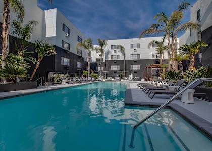 the pool at the grove apartments