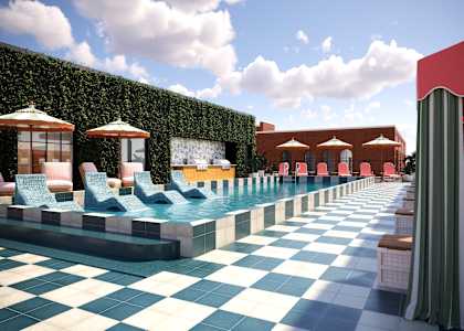 Memoir May Hosiery New Apartments in Nashville, Tennessee Rooftop Pool Rendering