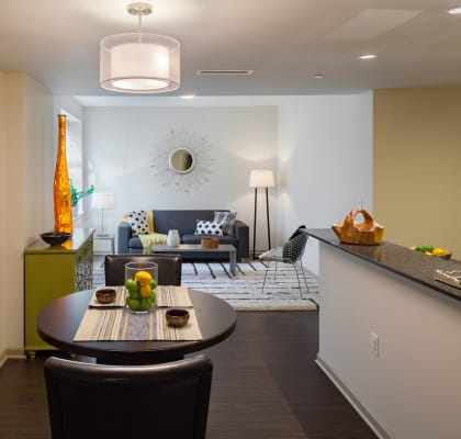 Apartment Living Room, The Strathmore affordable apartments in detroit