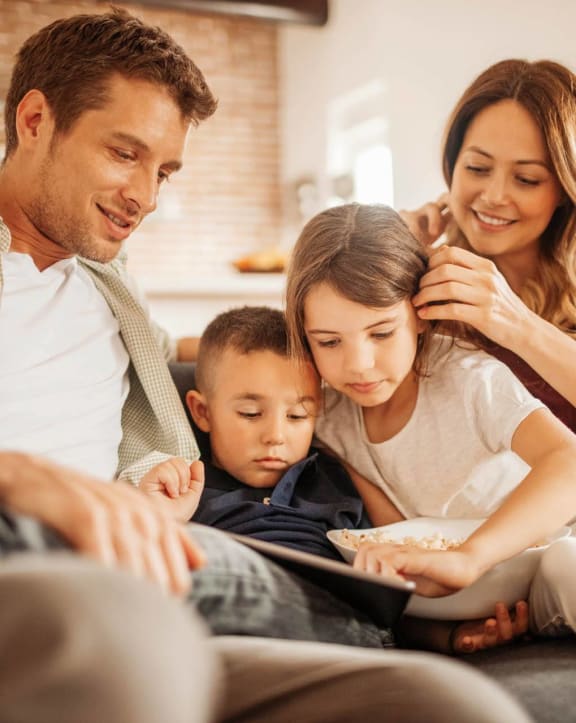 Family Hanging Out at Deer Crest Apartments, Broomfield, Colorado