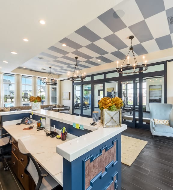a kitchen with a counter top and a sink at Overland Park, Pickerington, OH