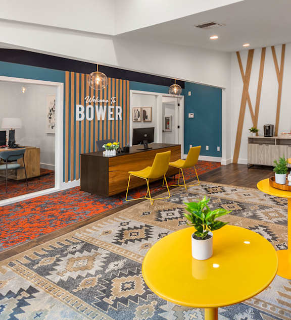 Reception area and lobby at Bower Village Apartments, Kent