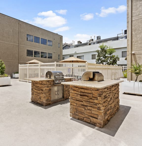 Grill Stations at Woodland Trio Apartments, California